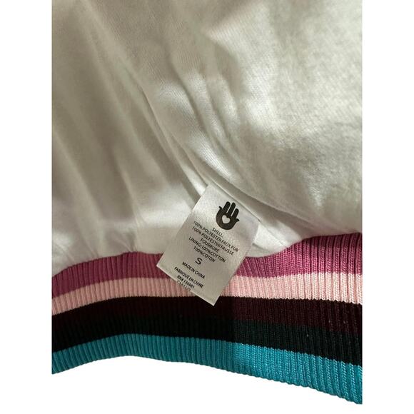 Spiritual Gangster Trust The Universe Furry Fleece Bomber Jacket Size Small - Picture 5 of 6